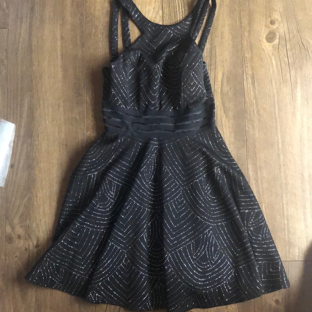 black halter top homecoming dress